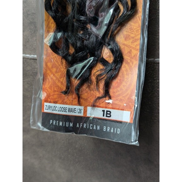 Zuryloc  Braid Deep Curl Hair Extensions Weave 26" Black Loop App NEW - Picture 4 of 5